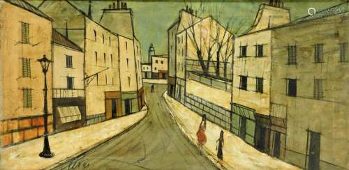 Charles Levier Modernist Street Scene Painting