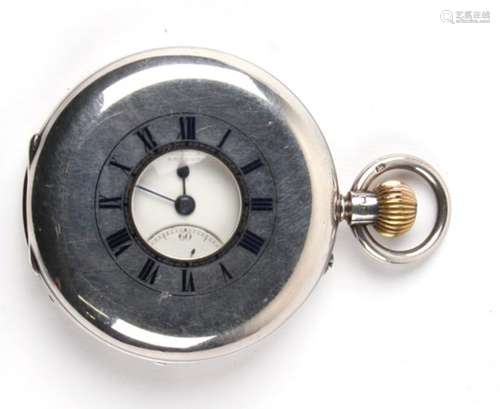 A silver Dent of London half hunter pocket watch, London 1909.