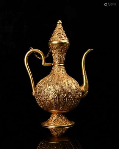 A Bronze Gilt Ewer