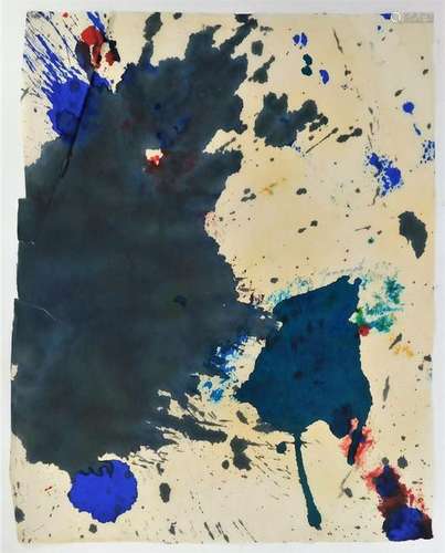 Taro Yamamoto Abstract Expressionist WC Painting