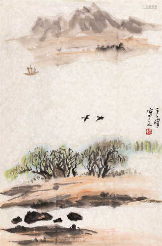 孙其峰（b.1920） 山水 镜心 设色纸本