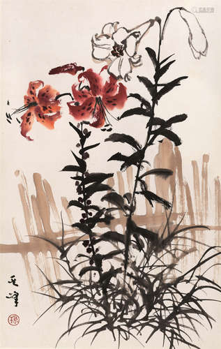 孙其峰（b.1920） 花卉 立轴 设色纸本