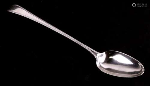 A George II silver basting spoon, London1741 with makers mark for Gabriel Sleath