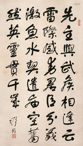 舒同（1905～1998） 书法 立轴 水墨纸本