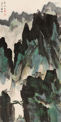 黄永玉（b.1924） 山水 立轴 设色纸本