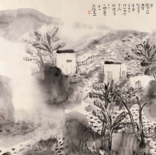 丘挺（b.1971） 山水 镜心 水墨纸本