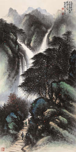 黎雄才（1910～2001） 井冈山 立轴 设色纸本