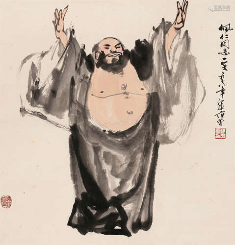 范曾（b.1938） 人物 立轴 设色纸本