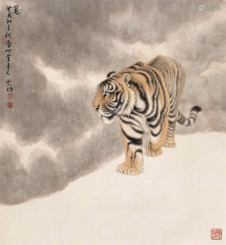 冯大中（b.1949） 老虎 镜心 设色纸本