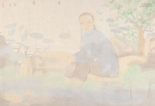 田黎明（b.1955） 小河清清 镜心 设色纸本