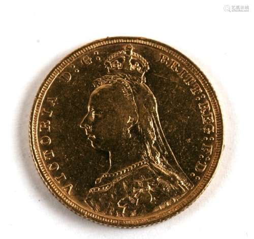 A Victorian full gold sovereign, 1892.