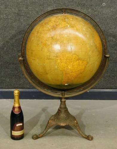 C.1920 Weber Costello Library Terrestrial Globe