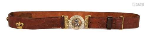 A Victorian Irish Connaught Ranger's belt buckle, the circlet inscribed 'Connaught Ranger's', with