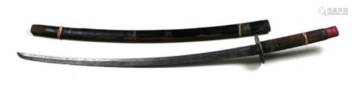 An early Japanese Katana sword (possibly Edo period) with signature to the tang and on the inside of