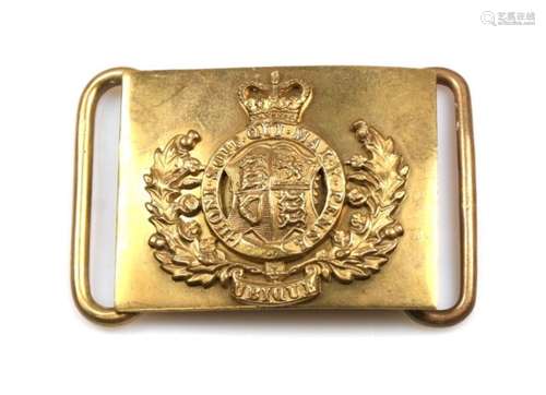 A 20th century Royal Artillery OR's brass on brass waist belt buckle. Makers name to the reverse