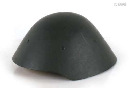 An original GDR German Democratic Republic (East Germany) grey plastic Parade Helmet with liner