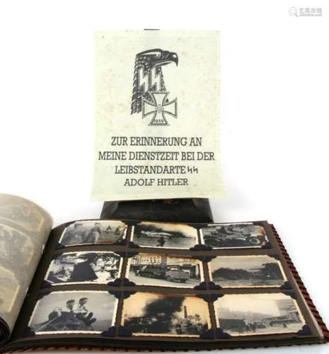 A rare WW2 LSSAH personal photograph album of the 1st SS Panzer Division Leibstandarte SS Adolf