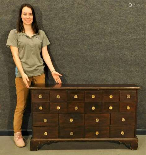 19C American Primitive Apothecary Chest of Drawers