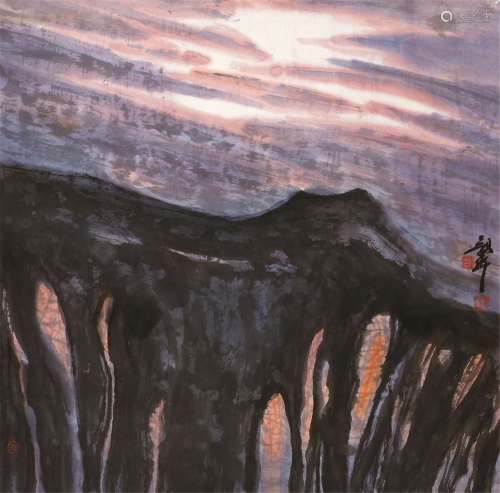周韶华（b.1929） 山水 镜片