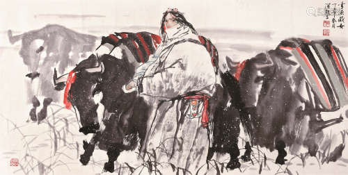 杜滋龄（b.1941） 1997年作 雪源藏女 镜片