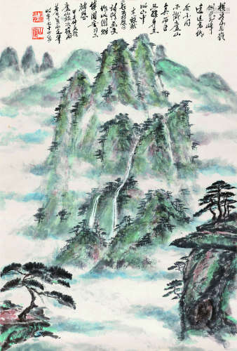 黄山定（1910～1996） 1984年作 山水 立轴