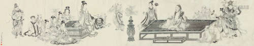 丁观鹏（1736～1795） 白描人物 横披