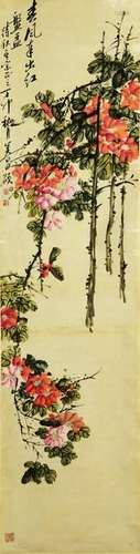 A Chinese Painting of Peonies, Wuchangshuo