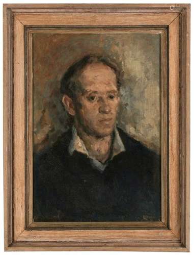 Anthony Morris (British b1938) - Portrait of J. Preston Esq. - signed lower right, oil on board,