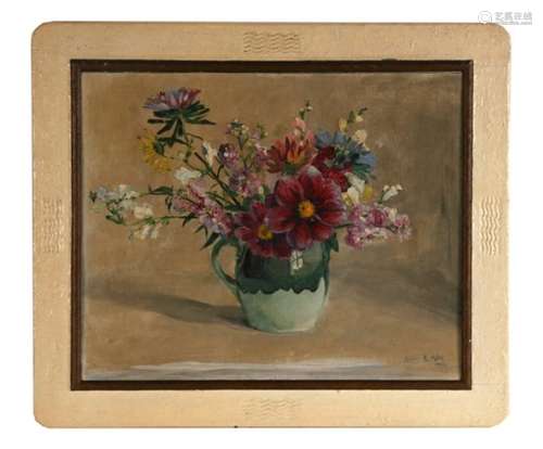 Arthur E Milne (1888-1981) - August Flowers - signed and dated 1946 lower right, oil on board,