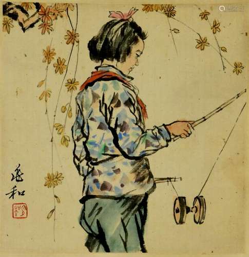 A Chinese Painting of Figure, Jiangzhaohe