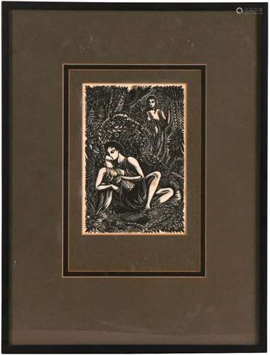 John Buckland Wright - Endymion - for Keats, wood engraving, published by The Golden Cockerel Press.