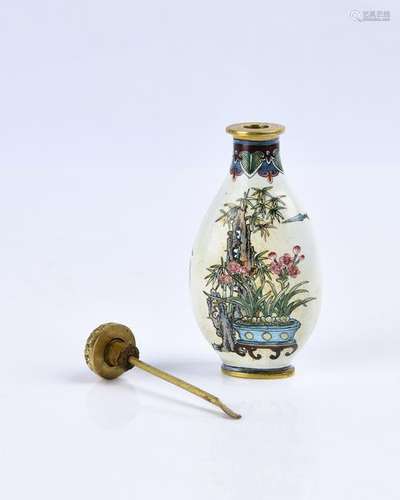 A Painted Enamel Snuff Bottle, Qianlong Mark