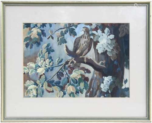 E A Sallis-Benney RBA, ARCA (1894-1966) - a quarter size preparatory watercolour for a tapestry