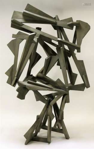 Joel Perlman Abstract Bronze Grey Spirit Sculpture