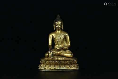 A Bronze Gilt Shakyamuni