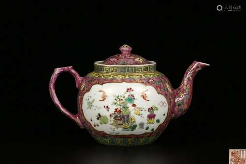 A Famille Rose Teapot