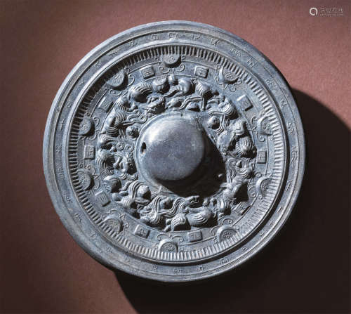 “建安元年”半圆方枚神兽镜