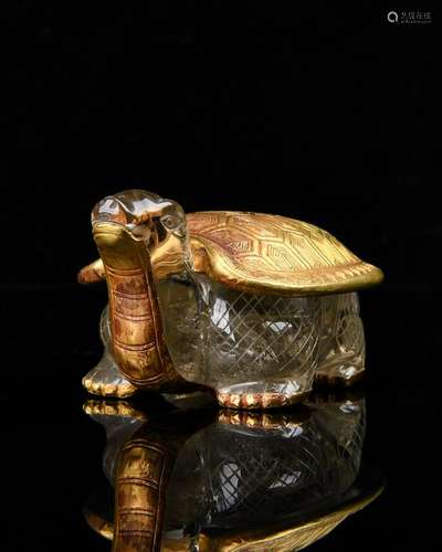 A Rock Crystal Turtle