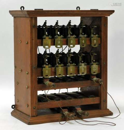 19C American Mahogany Telephone Switchboard Box