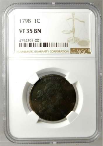 United States 1798 1C Draped Bust Large Cent VF 35