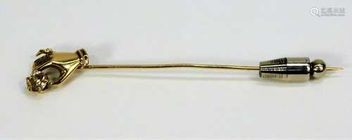 14K Gold and Diamond Stick Pin