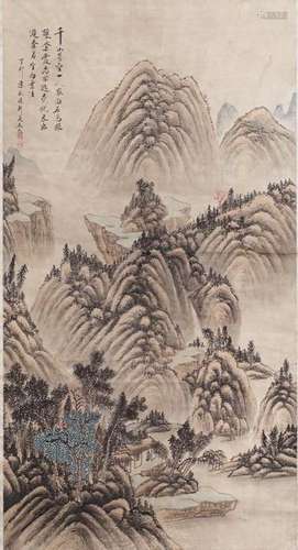 A Chinese Painting Scroll of Landscape