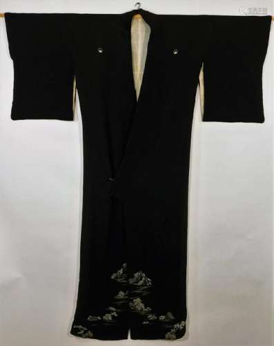 Japanese Five Crested Tomesode Kimono