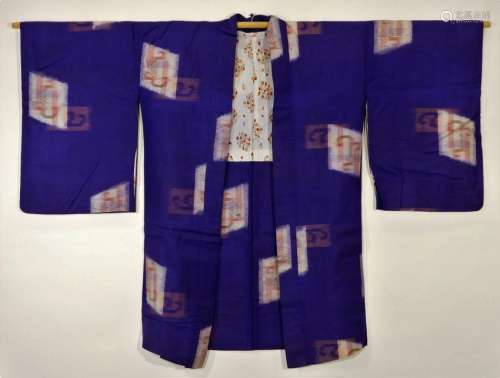 Japanese Purple Blocks Haori Jacket