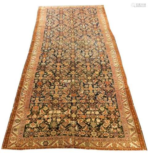 Middle Eastern Blue Tendril Carpet