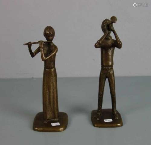 ANONYMER BILDHAUER (20. / 21. JH.), Paar Bronze - Skulpturen: 