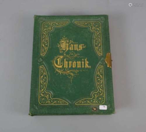 HAUS-CHRONIK / GEDENKBUCH FÜR FAMILIEN, zwischen 1865 und 1900. Mit zwölf Illustrationen von Hermine
