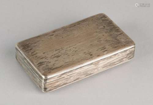 Silver box, 833/000, rectangular model with hinged lid.
