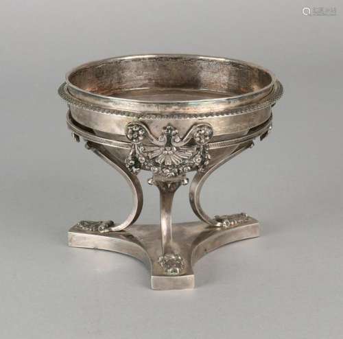 Silver plate 800/000. Round silver bowl in a silver