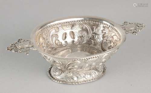 Silver brandy, 925/000, decorated with floral